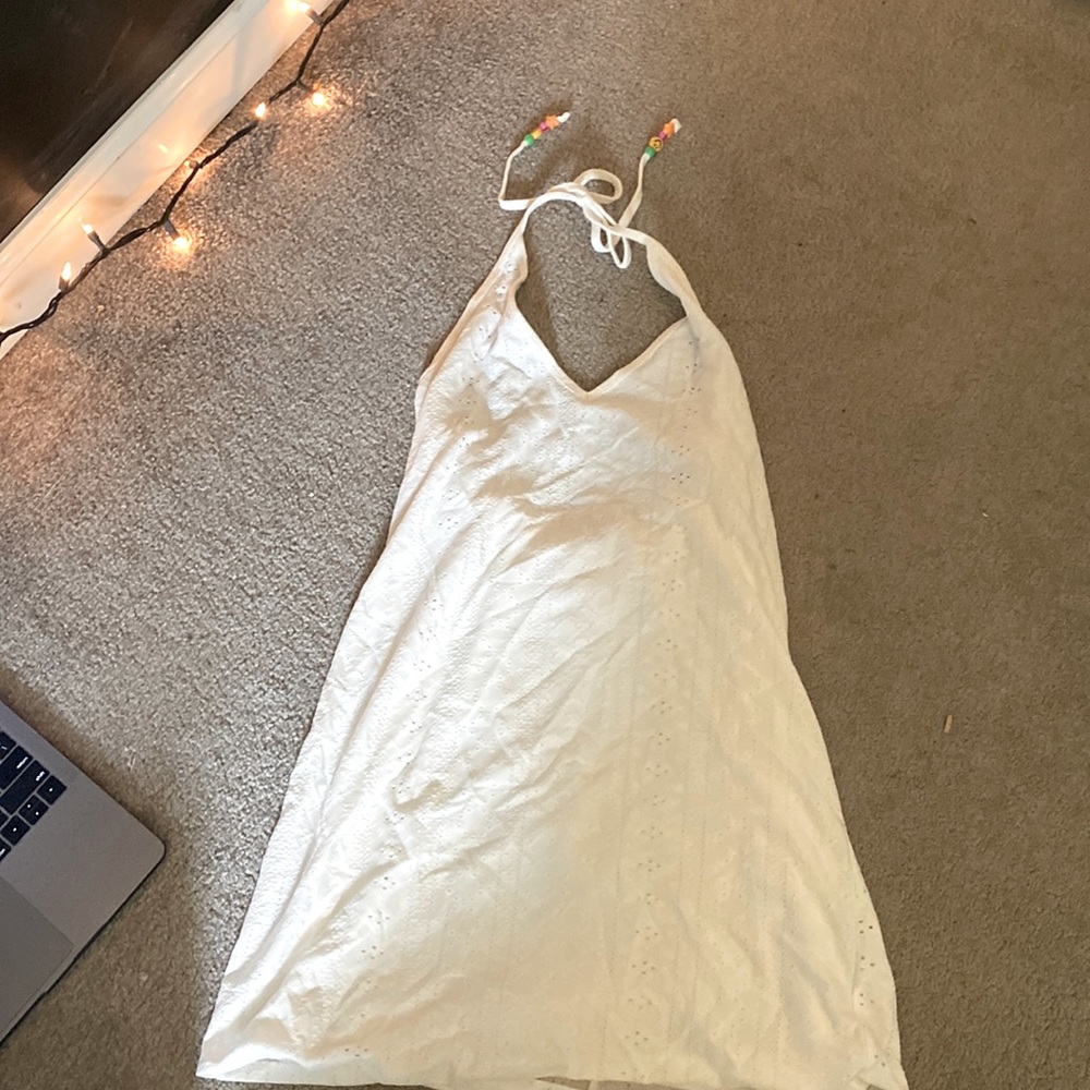 Wild Fable white open back summer dress